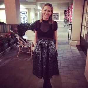 River Island Midi Sequin skirt